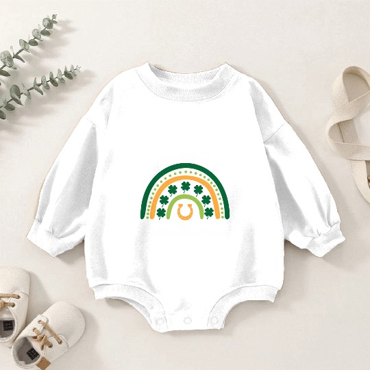 Sonographer Ultrasound Techian St Patrick'S Day Baby Romper Sweatshirts