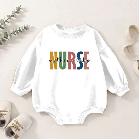 Leopard Mother Baby Nurse Nursing Student School Baby Romper Sweatshirts
