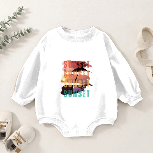 Sunset on the Beach Baby Romper Sweatshirts