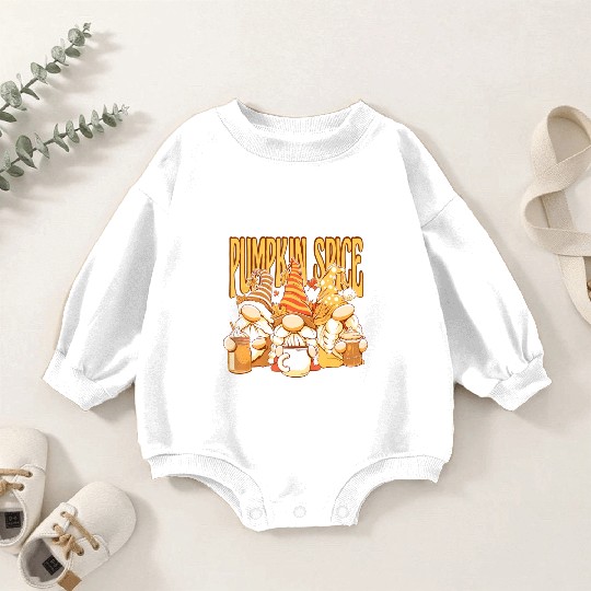 Gnomes Autumn Season Pumpkin Spice Hallothanksmas Baby Romper Sweatshirts