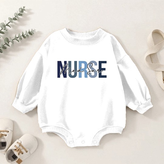 Retro Medical-Surgical Nurse Print For Nursing Stu Baby Romper Sweatshirts
