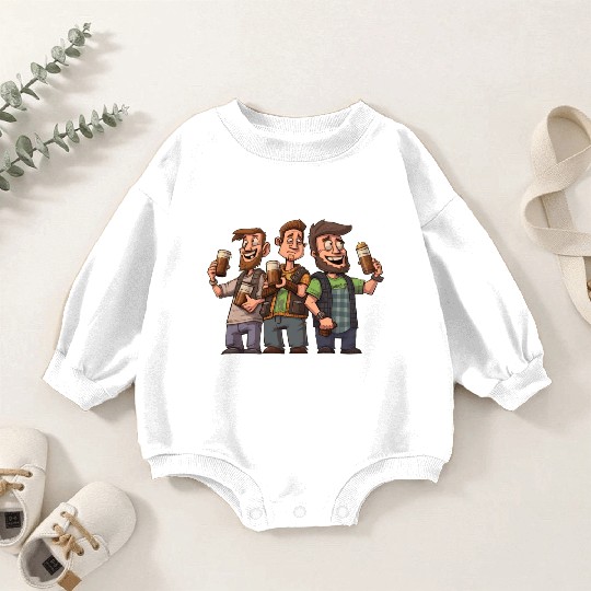 Brew Crew: Unleashing the Beer Gang's Spirit Baby Romper Sweatshirts