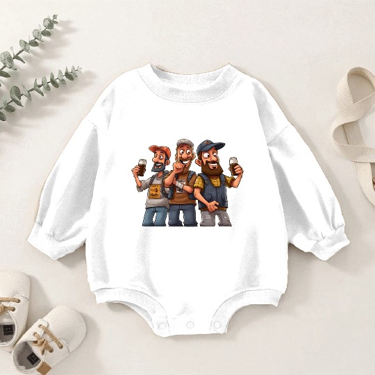 Brew Crew: Unleashing the Beer Gang's Spirit Baby Romper Sweatshirts