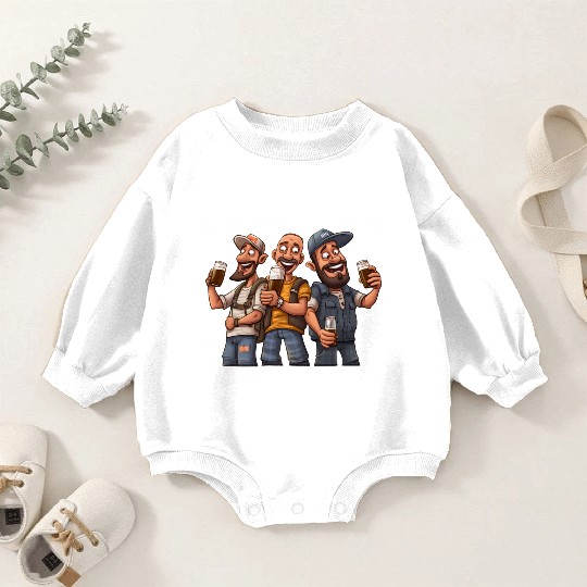 Brew Crew: Unleashing the Beer Gang's Spirit Baby Romper Sweatshirts