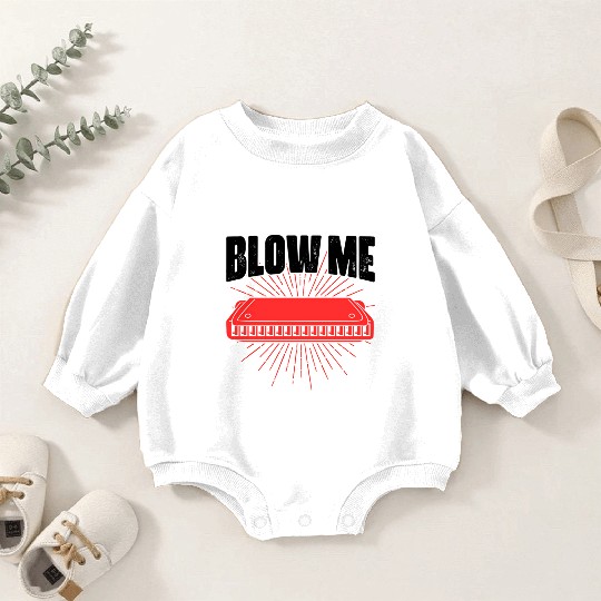 Blow Me Harmoa Wind Instrut Jazz Music Baby Romper Sweatshirts