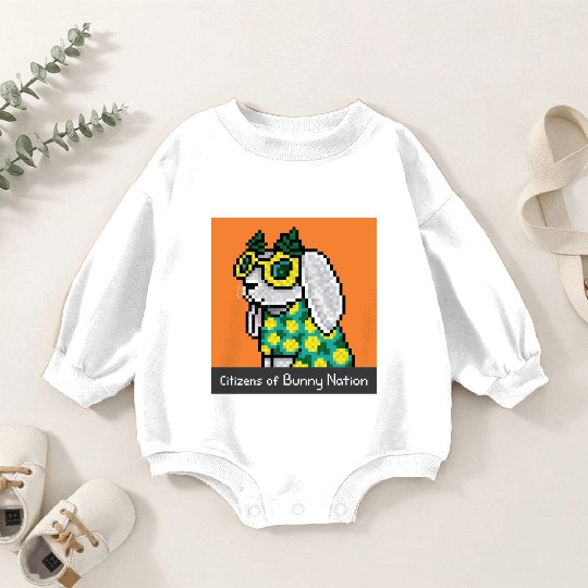 Citizens of Bunny Nation NFT #90 Artwork Baby Romper Sweatshirts