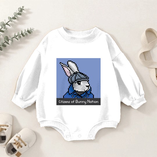 Citizens of Bunny Nation NFT #73 Artwork Baby Romper Sweatshirts
