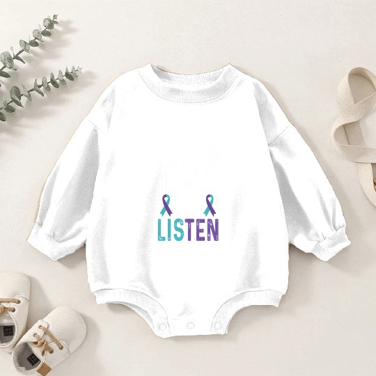 I Have Time To Listen Suicide Prevention Baby Romper Sweatshirts