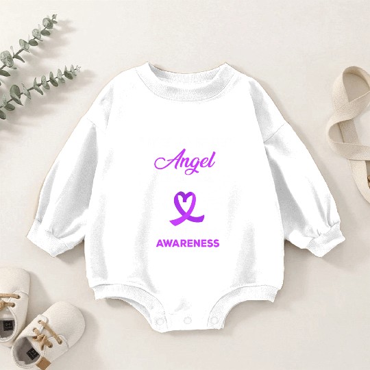I Used To Her Angel Alzheimers Awareness Purple Ri Baby Romper Sweatshirts