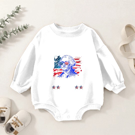 George Washington Too cool for British Rule US Baby Romper Sweatshirts