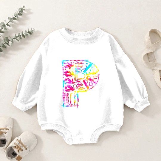 Tie Dye Typography Pre K Student & Teacher Back Baby Romper Sweatshirts
