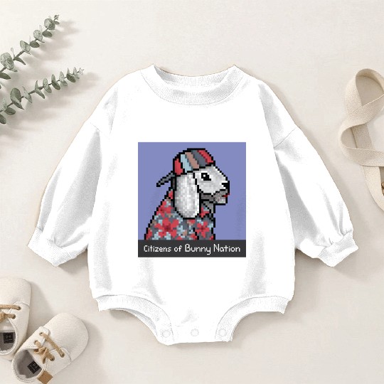Citizens of Bunny Nation NFT #31 Artwork Baby Romper Sweatshirts