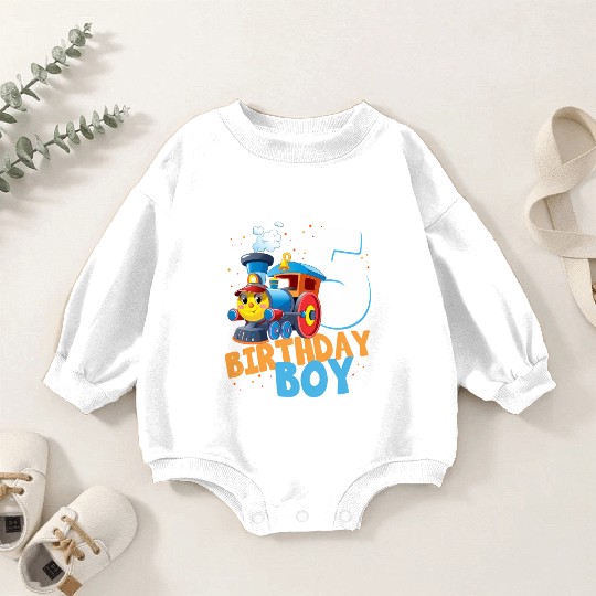 5Th Train 5 I'M Five Baby Romper Sweatshirts