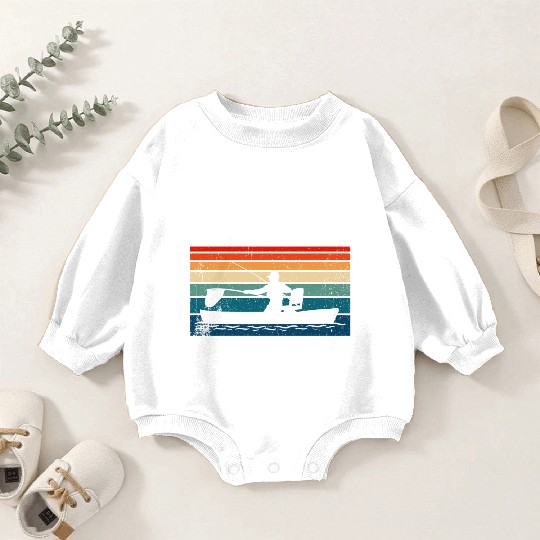 Awesome People Do Kayak Fishing Baby Romper Sweatshirts