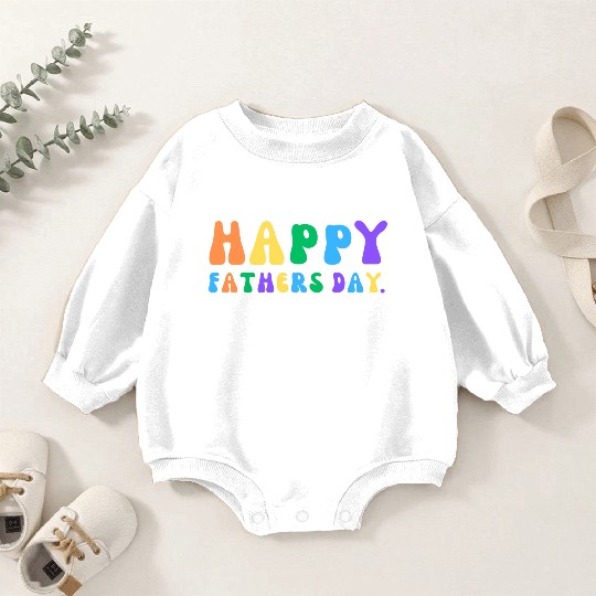 Happy Fathers Day i love you dad Heart Daddy funny Baby Romper Sweatshirts