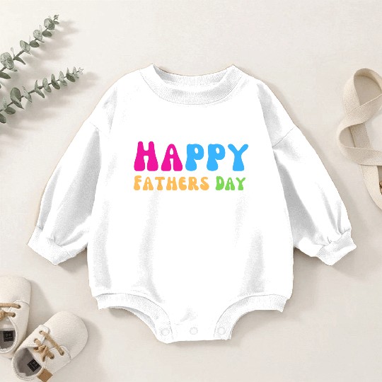 Happy Fathers Day i love you dad Heart Daddy funny Baby Romper Sweatshirts