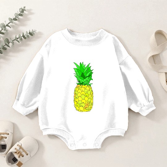 Pineapple Pun Illustration Baby Romper Sweatshirts