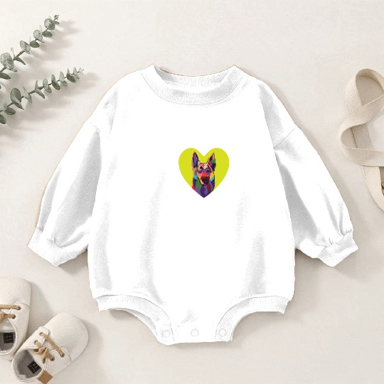 Funny German Shepherd Mom Dad I Love Hairy German Baby Romper Sweatshirts