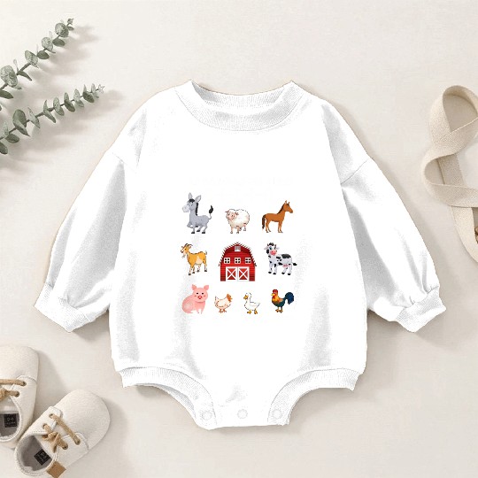 Toddler Farm Animals Old Macdonald Had A Farm Baby Romper Sweatshirts
