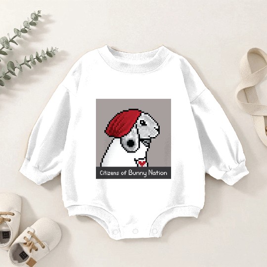 Citizens of Bunny Nation NFT #15 Artwork Baby Romper Sweatshirts