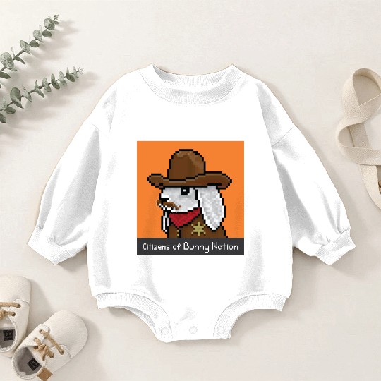 Citizens of Bunny Nation NFT #17 Artwork Baby Romper Sweatshirts