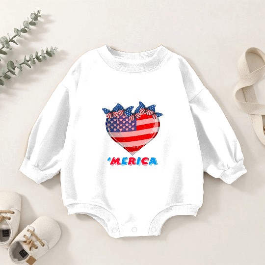 Patriotism Merica Pride US Patriots USA Fan Baby Romper Sweatshirts