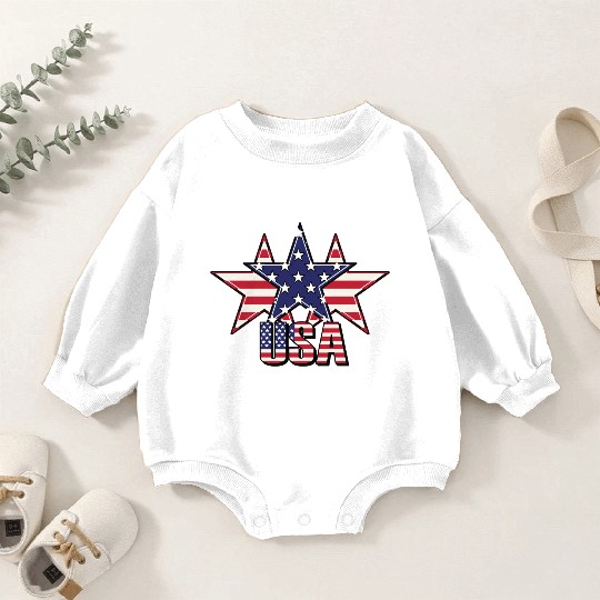 God bless America the land of the free Baby Romper Sweatshirts