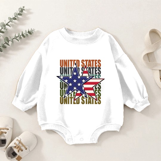 God bless America the land of the free Baby Romper Sweatshirts
