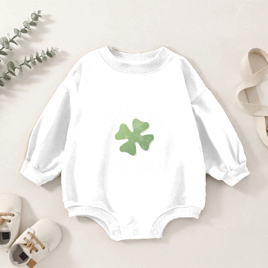 Lucky To Be A Twin Mom Saint Patric Day Baby Romper Sweatshirts