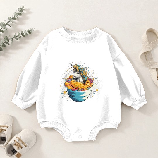 Unicorn Ice Cream Baby Romper Sweatshirts