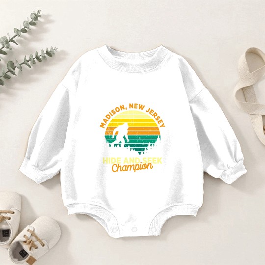 Madison New Jersey Big Foot Baby Romper Sweatshirts