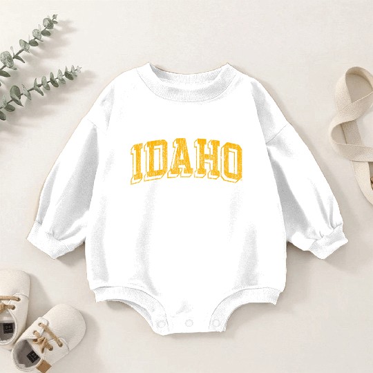Idaho Vandals Block Logo Black Baby Romper Sweatshirts