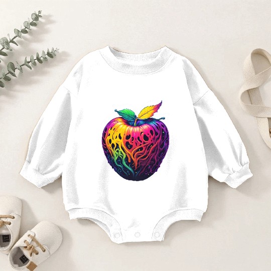 Neon Apple Baby Romper Sweatshirts