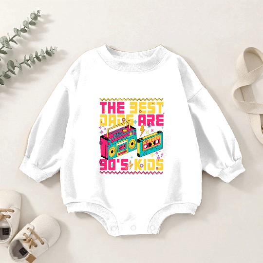 Aesthetic 90s, the best dads are 90s kids, Baby Romper Sweatshirts