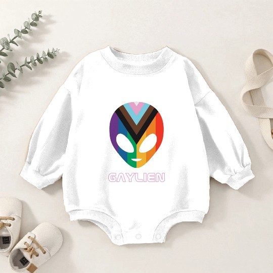 Gaylien aka Gay Alien Baby Romper Sweatshirts