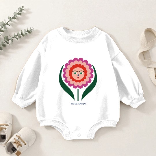Frida Kahlo Colorful Flower Feminist Mexican Baby Romper Sweatshirts