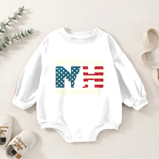 New Hampshire Patriotic Live Free Or Die Product Baby Romper Sweatshirts