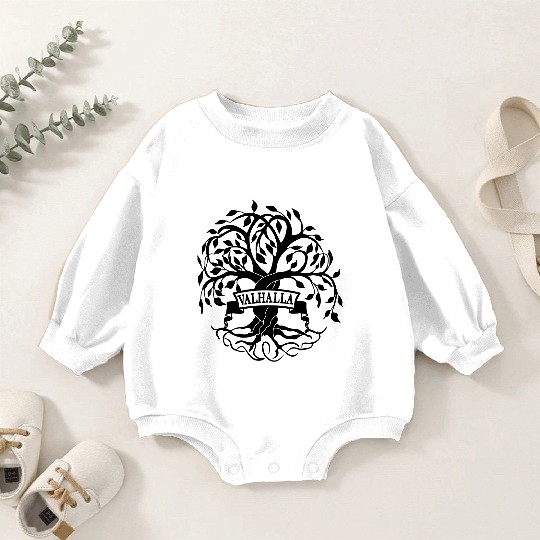 Yggdrasil the Tree of Life with Valhalla Baby Romper Sweatshirts