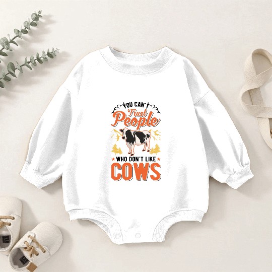 Cow Gift Farmer Cattle Breeder Cows Baby Romper Sweatshirts