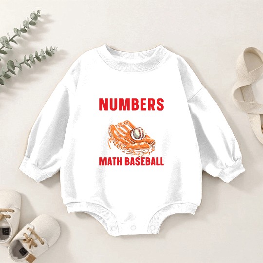 Baseball Math Lover Mathematician Baseball Player Baby Romper Sweatshirts