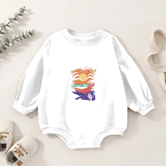 Bride Groom Vacation Newlywed Couple Honeymoon Baby Romper Sweatshirts