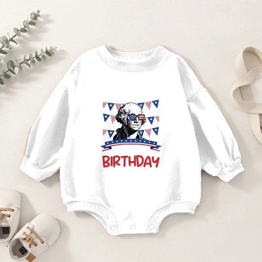 Its my Birthday Independence Day George Washington Baby Romper Sweatshirts