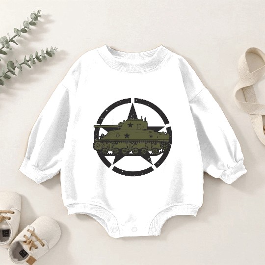 M4 Sherman | World War 2 Vehicle Baby Romper Sweatshirts