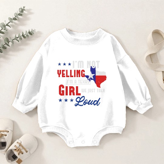 Loud Texas Girl stars Baby Romper Sweatshirts