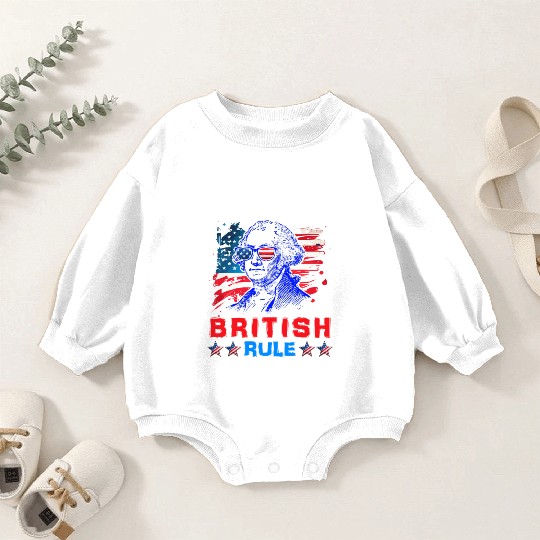 George Washington Too cool for British Rule US Baby Romper Sweatshirts