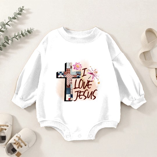 I Love Jesus Baby Romper Sweatshirts