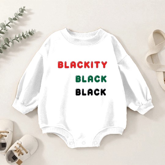 Blackity Black Black Baby Romper Sweatshirts
