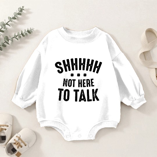 Dont Talk To Me green Baby Romper Sweatshirts