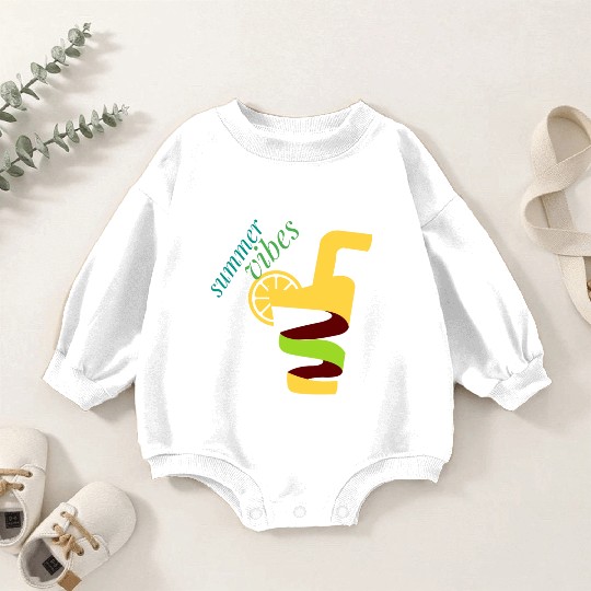 Cool lemon drink summer design Baby Romper Sweatshirts