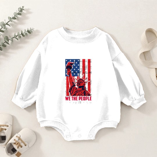 We the people 1776 American Freedom USA Fan Baby Romper Sweatshirts
